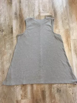 Hannah Sleeveless Grey Mock Turtleneck Top - Long Sz S • $8