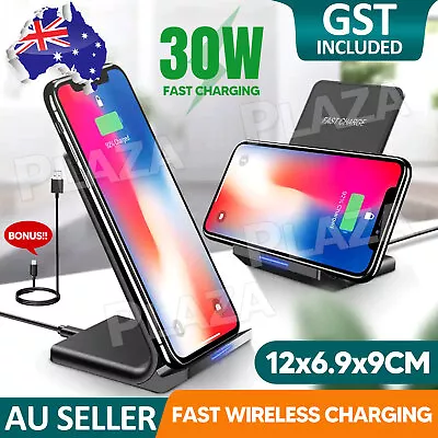 30W Wireless Charger Fast Charging Stand Dock For IPhone 11 12 13 14 15 Pro Max • $13.95