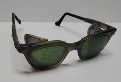 $19.99 • Buy Vintage Safety Welding Glasses With Side Shields Protection