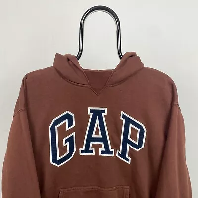 Gap Heavyweight Hoodie Vintage Jumper Top - Brown - Mens Small • £2.30