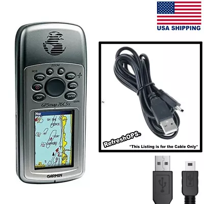 Garmin GPSMAP 76CSX Waterproof Marine GPS USB Cable Transfer Charger Replacement • $13.89