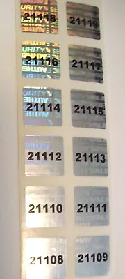 SV12c 100 To 1000 SVAG 12 Mm Square Custom Product Protection Hologram Stickers • £13.45