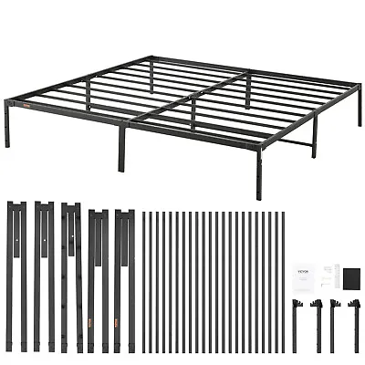 VEVOR King Size Bed Frame 14 Inch Metal Bed Frame Platform 1500 Lbs Noise Free • $92.99