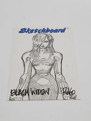 1998 SkyBox Marvel Creators Collection Black Widow #5 White Sketchboard • $8.99