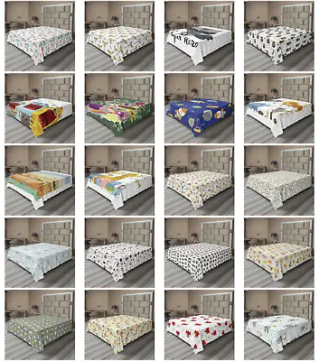 Ambesonne Childish Flat Sheet Top Sheet Decorative Bedding 6 Sizes • $29.99