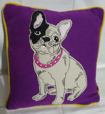 $114.75 • Buy HTF Rare Ben De Lisie Designer French Bulldog Ella Purple Couch Pillow