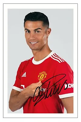 CRISTIANO RONALDO Signed Autograph PHOTO Signature Gift Print MANCHESTER UNITED • £3.79