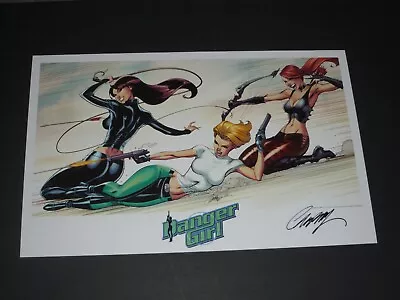 Rare Danger Girl ART PRINT SIGNED BY J SCOTT CAMPBELL 12x19 VHTF • $79.99