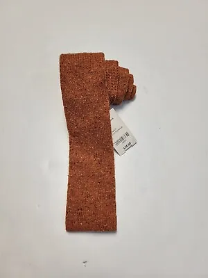$135 New ROBERT TALBOTT Men's Burnt Orange Wool Nylon Silk Knit Tie ITALY MADE  • $46.75