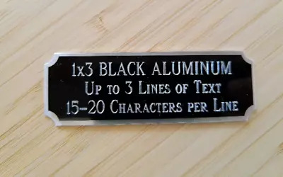 1 X3  Aluminum Double Plate FREE Engraving Name Plate/Plaque Award-Trophy-Art • $5.50