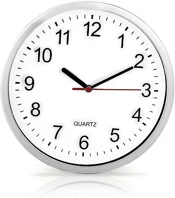 🔥Wall Clock Large Vintage Round Modern Home Office Bedroom Time Kitchen Quartz • £7.75