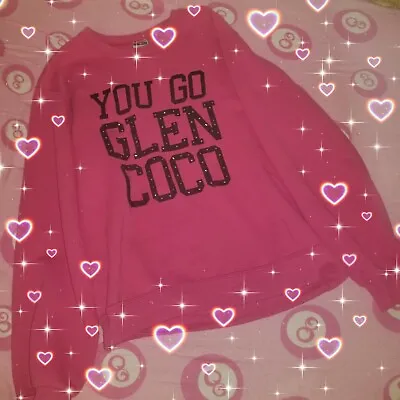 ♡︎ Junior Womens Small Hot Pink Mean Girls Rhinestone  You Go Glen Coco  Shirt ♡ • $8.99