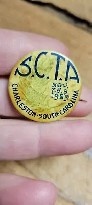 Vintage Antique 1929 S.C.T.A Charleston SC South Carolina Pin Badge Button SCTA • $29.99