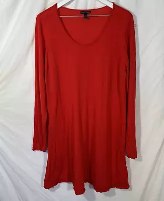 Eileen Fisher Woman 100% Merino Wool Coral Orange Long Sleeve Sweater XL • $12.50