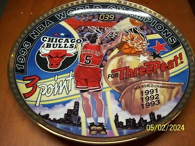 1993 Sports Impressions Chicago Bulls Three Peat Collectors Plate Michael Jordan • $10