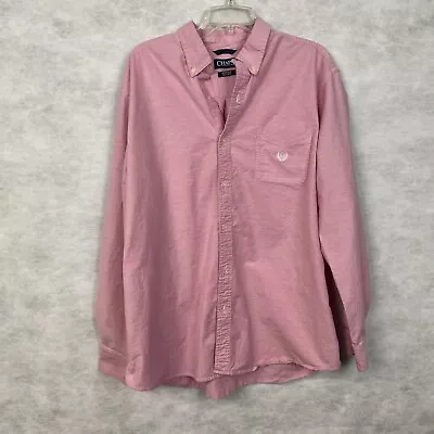 Chaps Stretch Oxford Men’s XXL Pink Button Down Long Sleeve Shirt  • $19.99