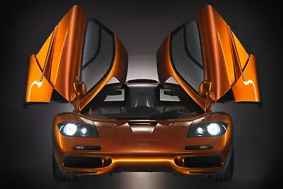 Orange McLaren F1 Speed Demon Ultimate Super Car 16x24 24x36 Poster • $20