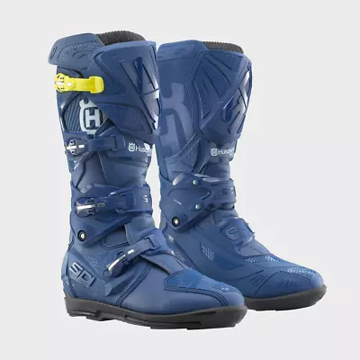 NEW 2023 Sidi Husqvarna X-3 SRS Motorcycle Boots MX Motocross Offroad Size 10 • $360