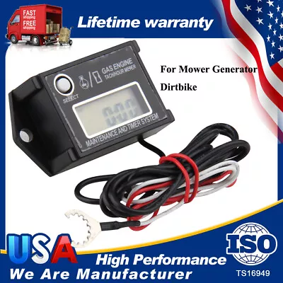 New Digital Tach Hour Meter Tachometer Counter For Lawn Mower Generator Dirtbike • $21.89