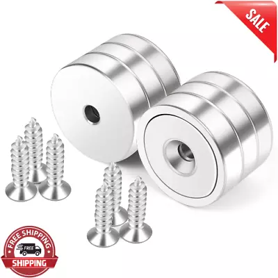Magnets 130Lb Super Strong Round Magnet With Hole In The Center Wall Mounting • $13.67