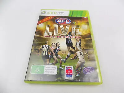 Mint Disc Xbox 360 AFL Live Game Of The Year Edition - Inc Manual • $16.90