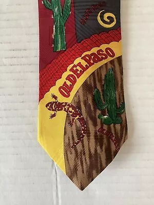 Old El Paso Men's Necktie Tie Polyester Tex Mex Margarita Sombrero Southwest 56  • $10.95