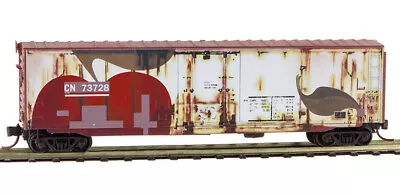 Canadian National 50' Standard Boxcar Plug Door Weathered MTL#038 44 340 N SCALE • $36.89