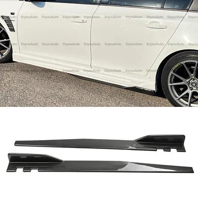 For Volkswagen CC 46  Side Skirt Extension Rocker Panel Splitter Carbon Fiber • $47.50