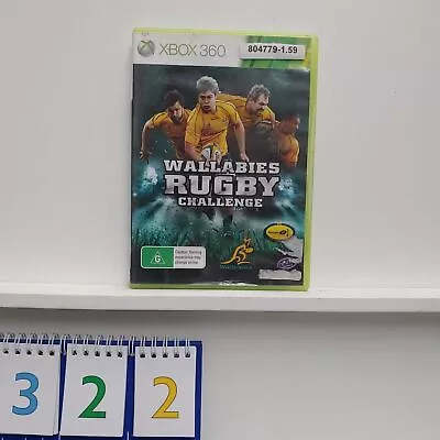 Wallabies Rugby Challenge Xbox 360 Game + Manual PAL Oz322 • $7.95