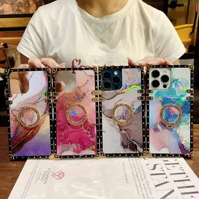 Square Watercolor Marble Phone Case For Huawei Mate 40 Nova 8 P30 P40 Honor 30 • $5.02