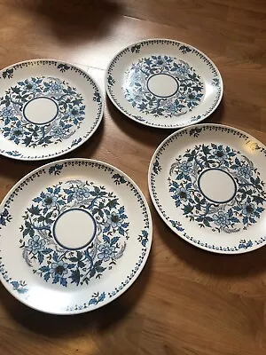 NORITAKE Progression 9022 BLUE MOON BREAD & BUTTER PLATES SET OF FOUR • $25