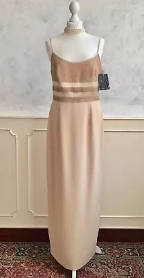£95 • Buy NEW+TAGS- RONALD JOYCE AFTER SIX Gold Sequin Cocktail Formal Dress M 14 RRP £240