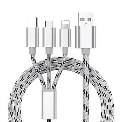 3 In 1 Fast Charging Cable Charger Type-C USB-C For IPhone  Xiaomi Samsung Oppo# • $0.73