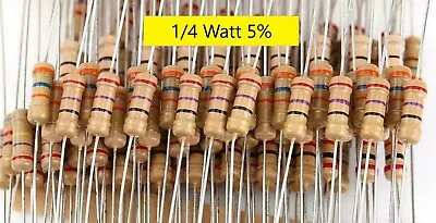 10 Pcs - 1/4W 5% Carbon Film Resistors-All Values-Ship Day Ordered-Mr Circuit • $2.68