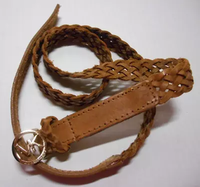 Michael Kors Women's Leather Braided Woven Belt W/MK Buckle Size Small • $14