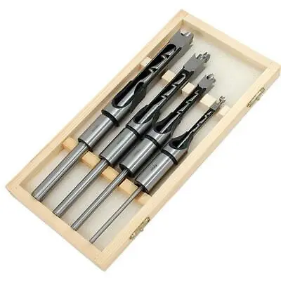 £22.99 • Buy Wood Square Auger Drill Bit Set 4pc Woodwork Mortice Hole Cutter  6 10 13 16mm
