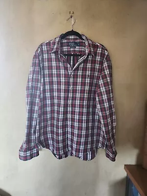 Ralph Lauren Red Plaid Shirt XL • £15