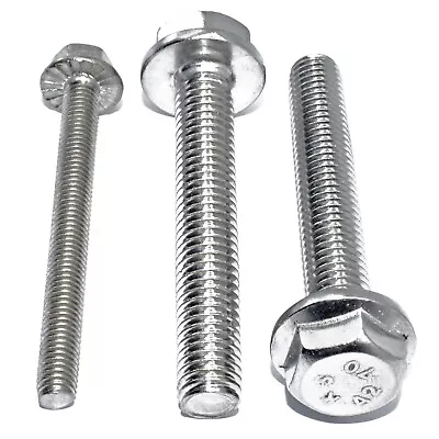 £6.99 • Buy M4 M5 M6 M8 M10 Flanged Hexagon Head Bolts Flange Hex Screws A2 Stainless Steel