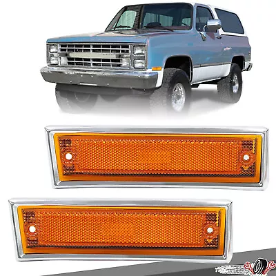 Side Marker Lights Amber Lens For Chevy GMC Pickup Truck 1981-1991 C10 C20 C30 • $11.50