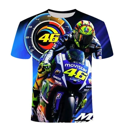 Rossi 46 Motorsport Inspired Adult Kids 3D Short Sleeve Casual T-shirt Tee Top • £7.49