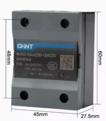 1PC New Chint NJG2-SAA250-15A220  AA15A 220V Solid State Relay Brand • $29.66