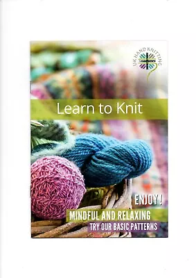 UKHKA Learn To Knit A5 Booklet Basic Pattern Guide • £4.25