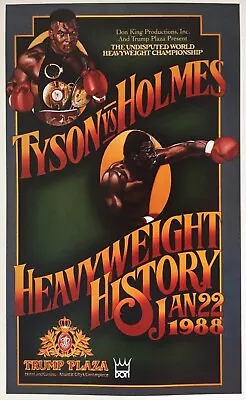 Iron Mike Tyson Vs. Larry Holmes Boxing Fight Reproduction Poster 11x18 Don King • $14.99