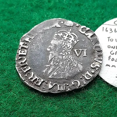 Charles I 1636-1638 Hammered Silver Sixpence • £130