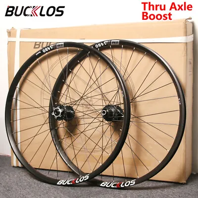 BUCKLOS Boost/Thru Axle Wheelset 27.5/29 Inch XC MTB Disc Aluminum Bike Wheels • $178.95