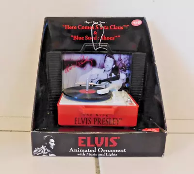 Elvis Presley Record Player Animated Christmas Ornament Works • $12.99