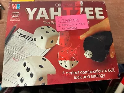 Original Yahtzee MB Games Dice Game Vintage Retro 1994 Complete See Description • £10