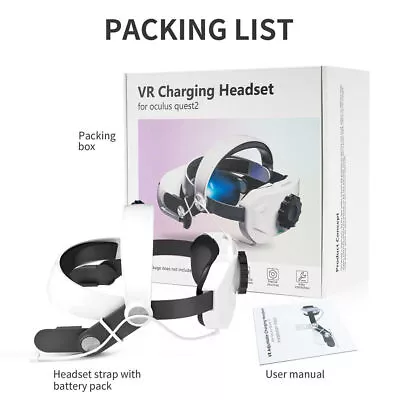 Adjustable Head Strap For Meta Quest 2 VR Headset Headband W/5200mAh Battery AU • $45.99