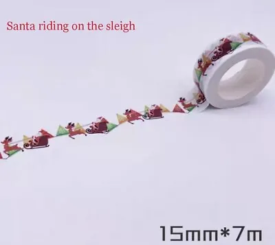 $2.70 • Buy Washi Tape Santa On The Sleigh 15mm X 7m MT141