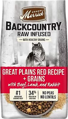 Merrick Backcountry Raw Infused Great Plains Red Recipe + Grains 20lbs • $74.99